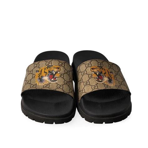 tiger slides gucci|Gucci tiger slip on goat.